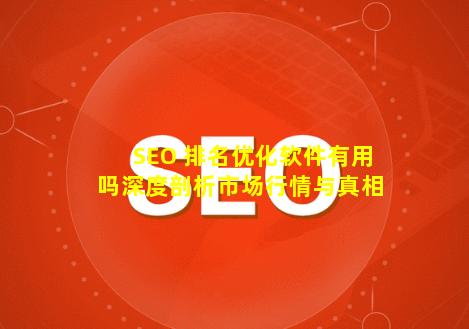 SEO 排名优化软件有用吗？深度剖析市场行情与真相